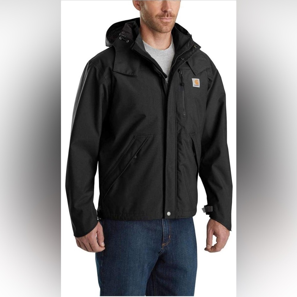 Carhartt | Black | Shoreline Jacket | Waterproof | Breathable | Hood | Size L
